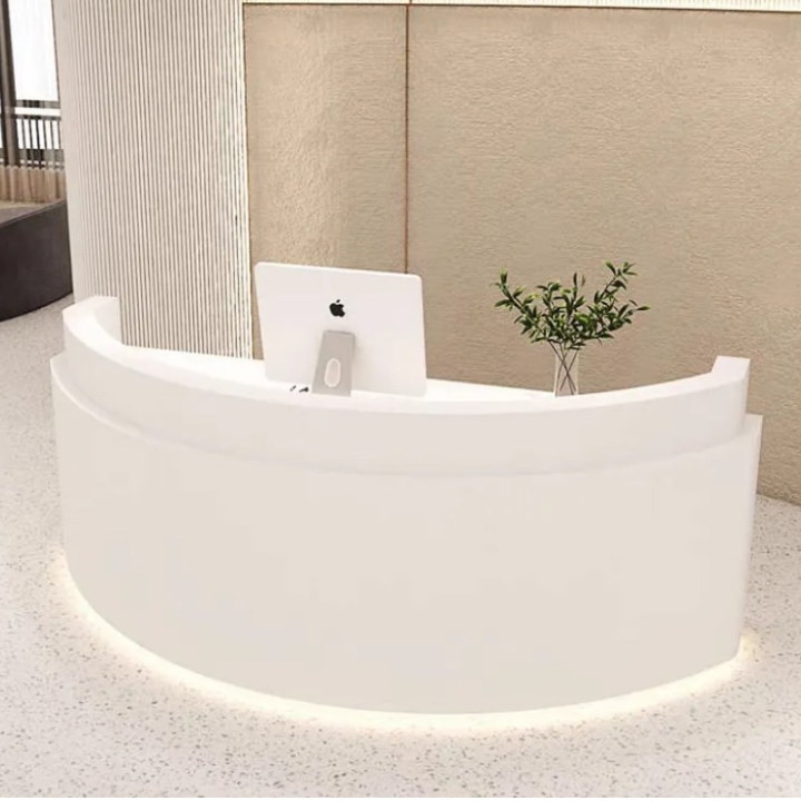 Marble Oval Resepsiyon Bankosu