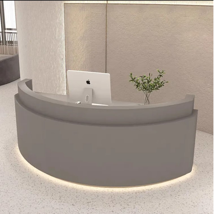 Marble Oval Resepsiyon Bankosu