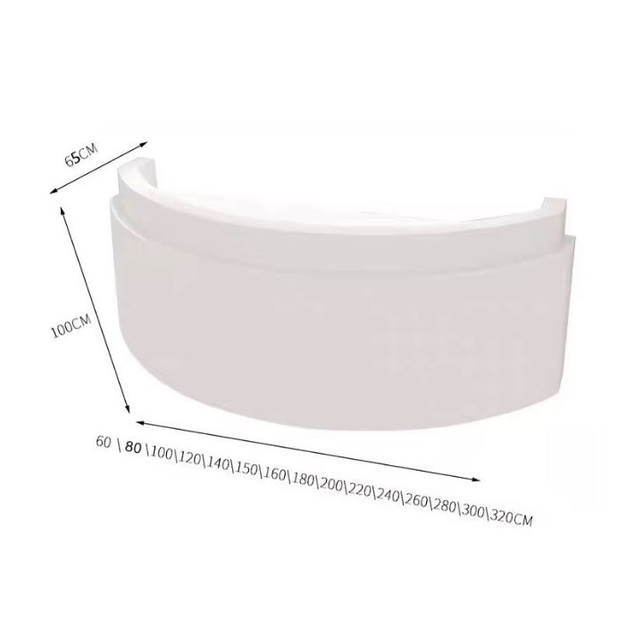 Marble Oval Resepsiyon Bankosu